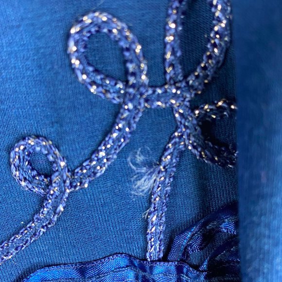 Lauren Michelle 1X 16 18 Top Tunic Shirt Floral Embroidered Blue White Romantic - Picture 3 of 5